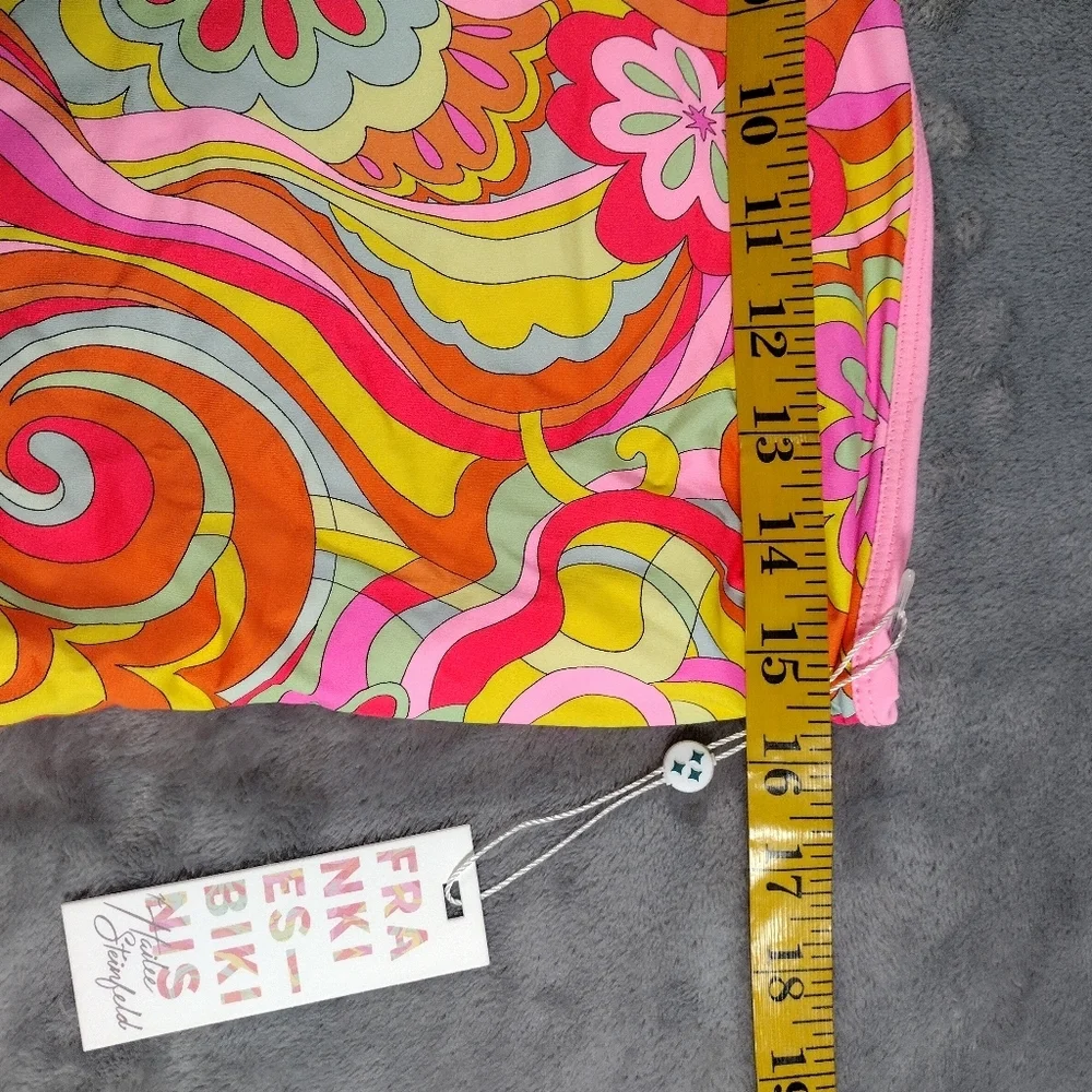 Frankie’s Bikinis x Hailee Steinfeld Strapless Peace Tube Top Far Out Floral XL